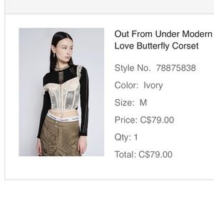Urban outfitters out from under modern love corset